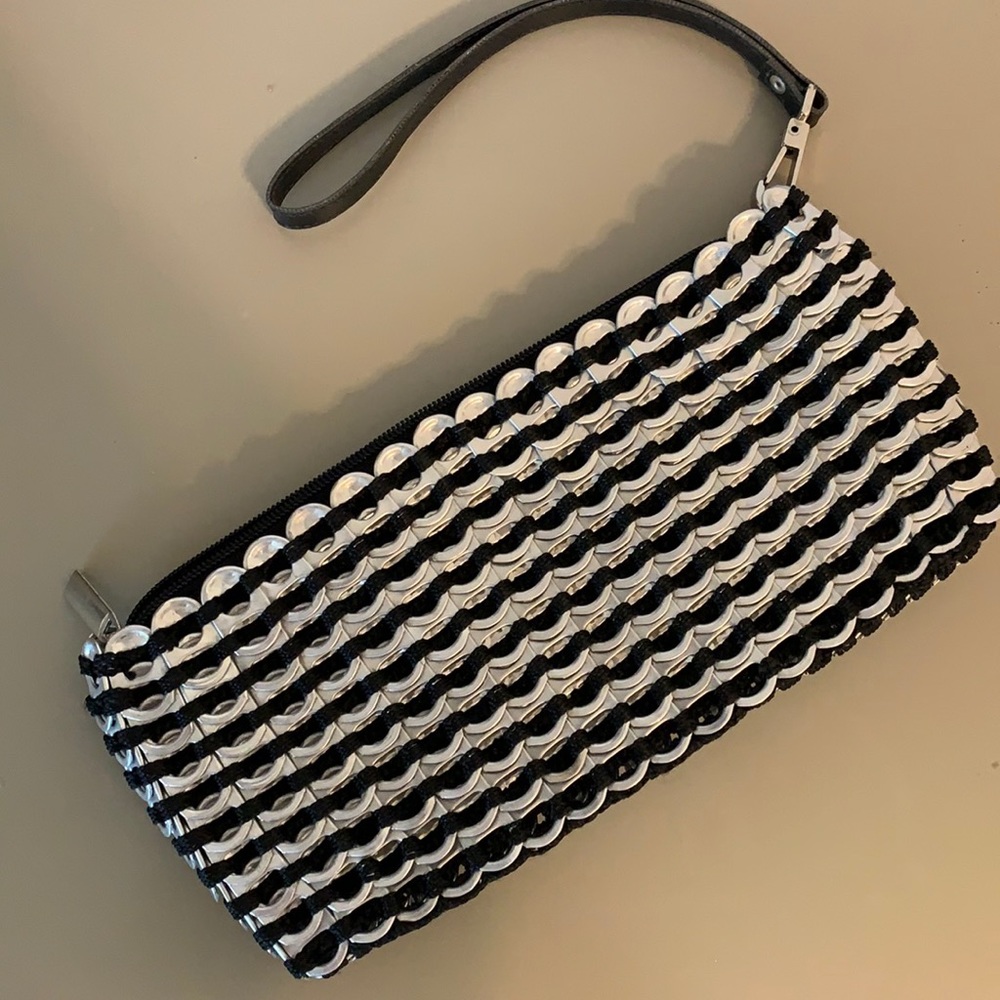 Clutch made from recycled materials